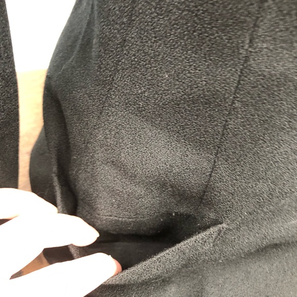 80’s does 40s Vintage Wasp Waist Black Blazer Jacket 100% Wool - Picture 4 of 15